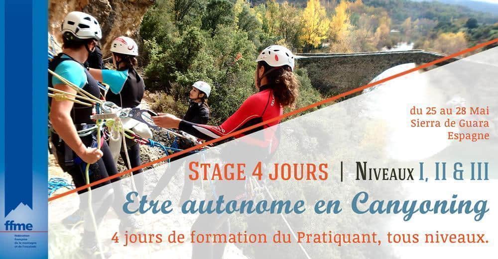 Formation au canyoning, 4 jours